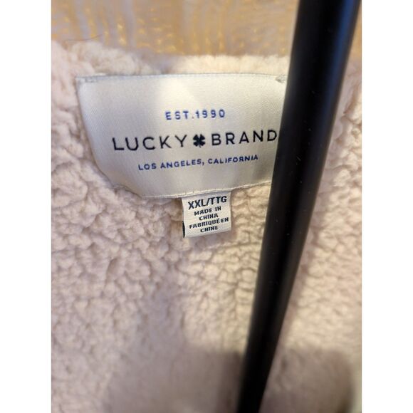 Lucky Brand Sherpa Coat • XXL • Cream Fleece • Cozy Lined • Men’s Outerwear - Picture 3 of 11